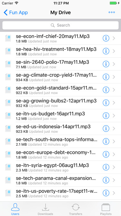 Emulate iPhone app Audio Player for Cloud Drives using MyAndroid Emulate iPhone app Audio Player for Cloud Drives using MyAndroid