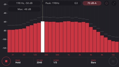 Emulate iPhone app Audio Spectrum Analyzer Pro using MyAndroid