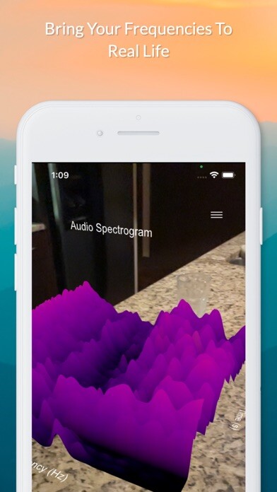 Emulate iPhone app Audio Spectrum AR using MyAndroid