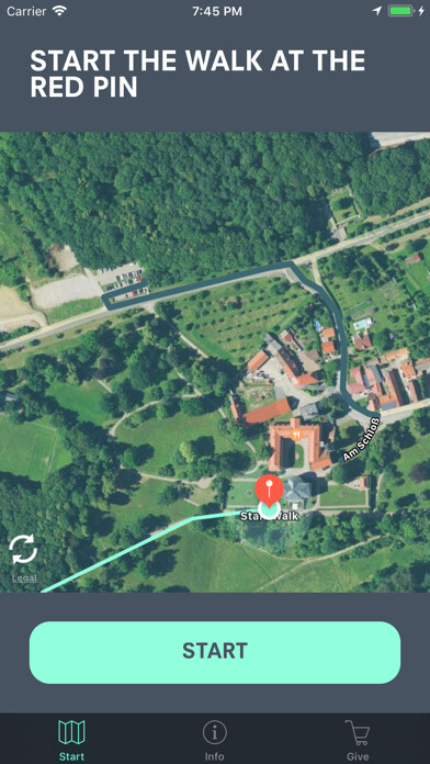 Emulate iPhone app Audiowalk Weimar using MyAndroid