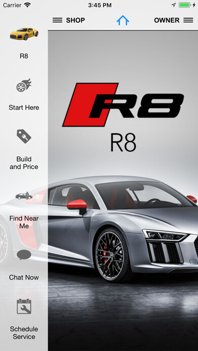 Emulate iPhone app Audi R8 - Shop. Buy. Own. using MyAndroid Emulate iPhone app Audi R8 - Shop. Buy. Own. using MyAndroid