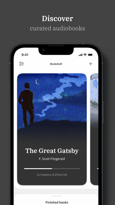 Emulate iPhone app Audrey: Guided audiobooks using MyAndroid