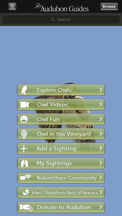 Emulate iPhone app Audubon Owls Guide using MyAndroid Emulate iPhone app Audubon Owls Guide using MyAndroid