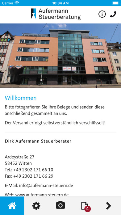 Emulate iPhone app Aufermann Steuern using MyAndroid Emulate iPhone app Aufermann Steuern using MyAndroid