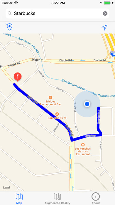 Emulate iPhone app Augmented Reality Map using MyAndroid