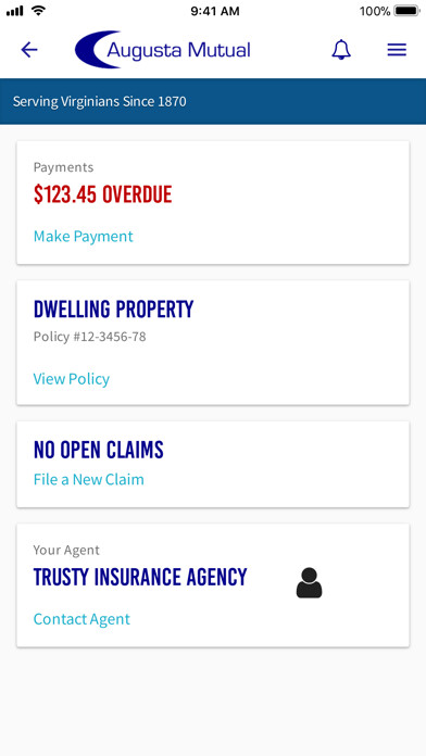 Emulate iPhone app Augusta Mutual using MyAndroid