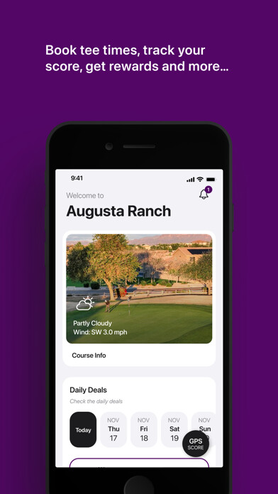 Emulate iPhone app Augusta Ranch Golf Tee Times using MyAndroid Emulate iPhone app Augusta Ranch Golf Tee Times using MyAndroid