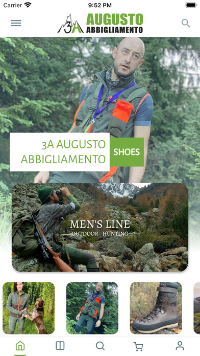 Emulate iPhone app Augusto Abbigliamento 3A using MyAndroid