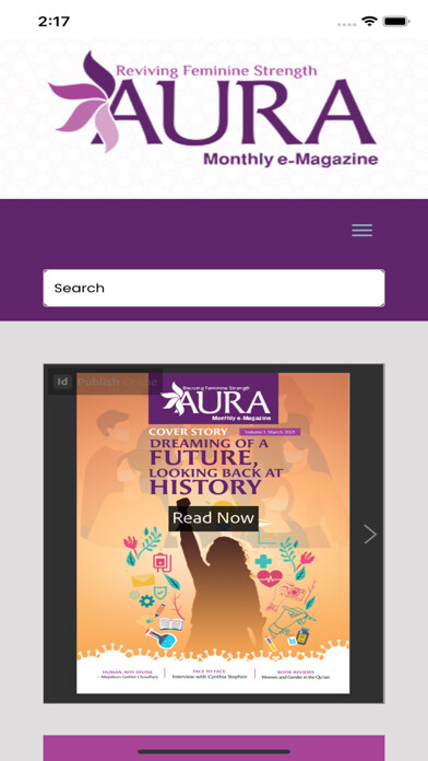 Emulate iPhone app Aura Magazine using MyAndroid