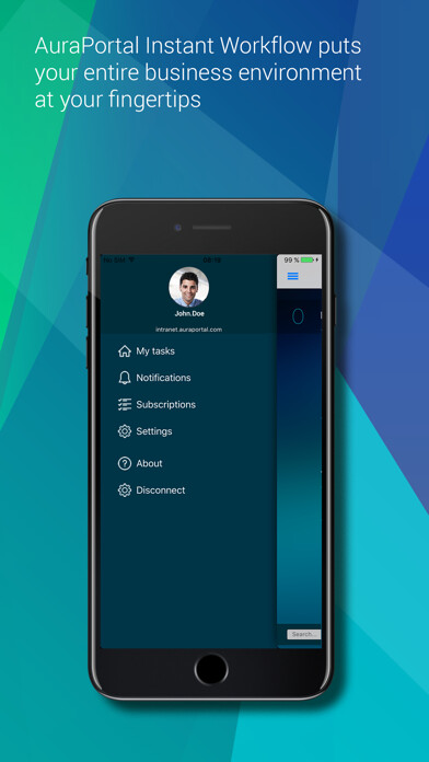 Emulate iPhone app AuraPortal Instant Workflow using MyAndroid