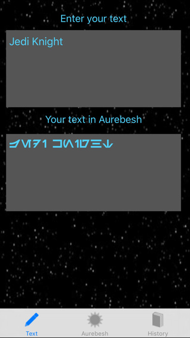 Emulate iPhone app Aurebesh Writer using MyAndroid Emulate iPhone app Aurebesh Writer using MyAndroid