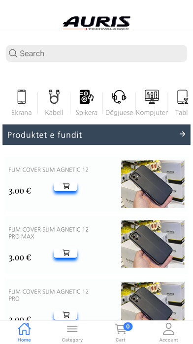 Emulate iPhone app Auris Kosova using MyAndroid