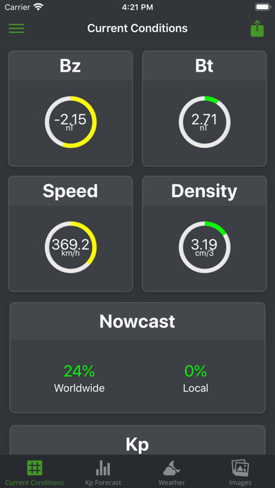 Emulate iPhone app Auroras.live using MyAndroid