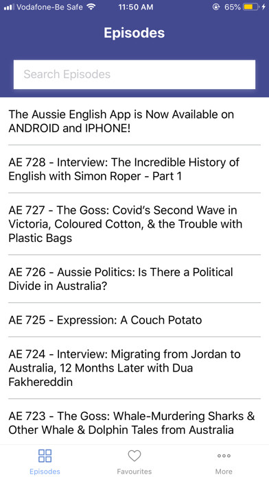 Emulate iPhone app Aussie English using MyAndroid