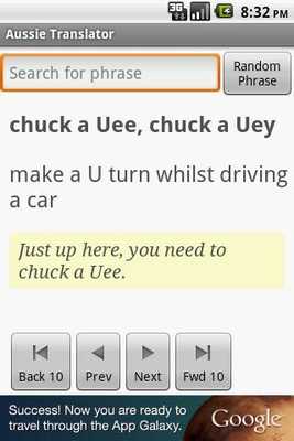 Emulate Android APK Aussie Translator