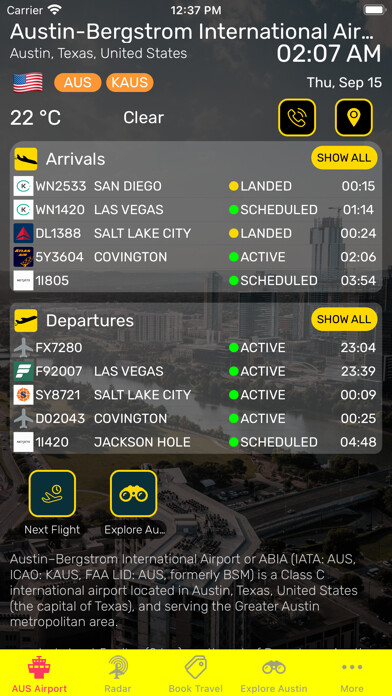 Emulate iPhone app Austin Airport (AUS) + Radar using MyAndroid Emulate iPhone app Austin Airport (AUS) + Radar using MyAndroid