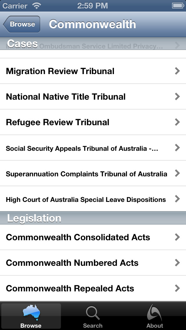 Emulate iPhone app AustLII using MyAndroid Emulate iPhone app AustLII using MyAndroid