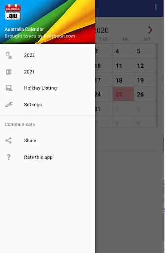 Run android online APK Australia Calendar 2021 from MyAndroid or emulate Australia Calendar 2021 using MyAndroid
