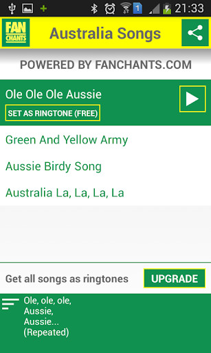 Run android online APK Australia Football Ringtones from MyAndroid or emulate Australia Football Ringtones using MyAndroid