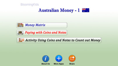 Emulate iPhone app Australian Money 1 using MyAndroid