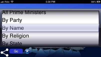 Emulate iPhone app Australian Prime Ministers using MyAndroid