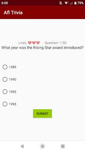 Run android online APK Australian Rules Football Trivia Quiz from MyAndroid or emulate Australian Rules Football Trivia Quiz using MyAndroid
