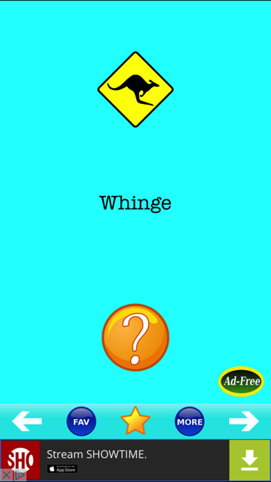 Emulate iPhone app Australian Slang: Urban Aussie Slang Dictionary using MyAndroid