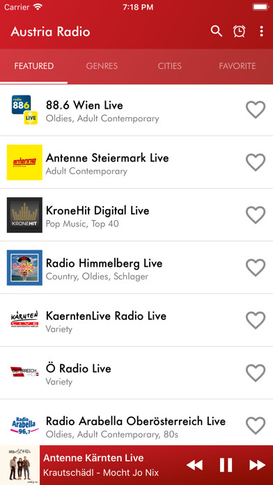 Emulate iPhone app Austria Radio - Österreich FM using MyAndroid