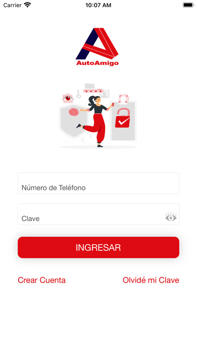 Emulate iPhone app AutoAmigo Cliente using MyAndroid