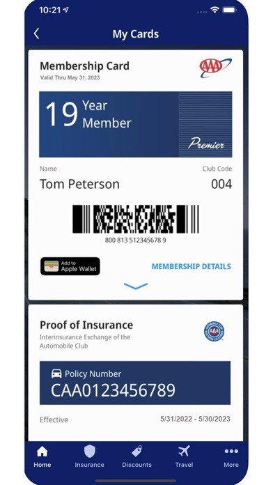 Emulate iPhone app Auto Club App using MyAndroid