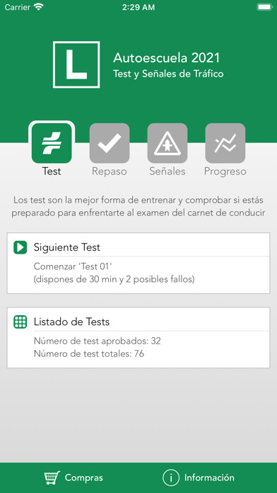 Emulate iPhone app Autoescuela 2021 using MyAndroid