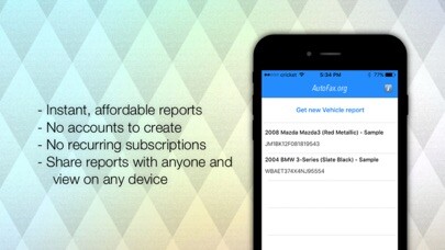Emulate iPhone app AutoFax vehicle history report using MyAndroid Emulate iPhone app AutoFax vehicle history report using MyAndroid
