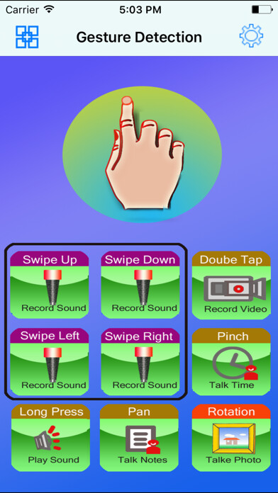 Emulate iPhone app Auto Gesture Detection using MyAndroid