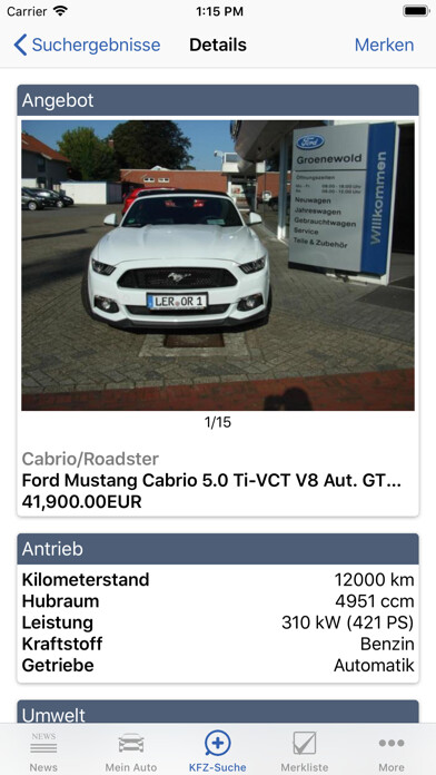 Emulate iPhone app Autohaus Groenewold using MyAndroid Emulate iPhone app Autohaus Groenewold using MyAndroid