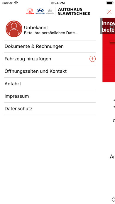 Emulate iPhone app Autohaus Slawitscheck using MyAndroid Emulate iPhone app Autohaus Slawitscheck using MyAndroid