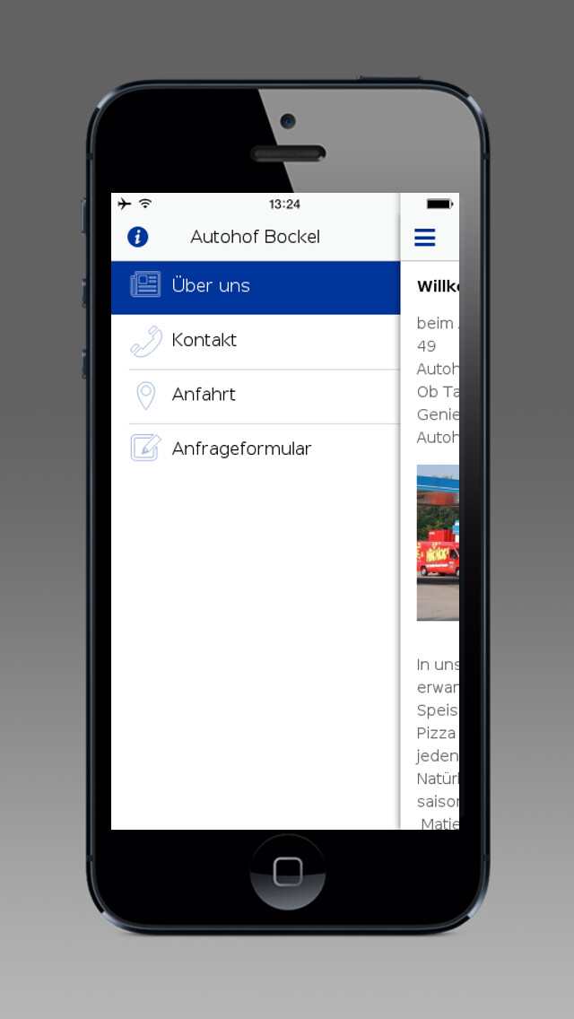 Emulate iPhone app Autohof Bockel using MyAndroid
