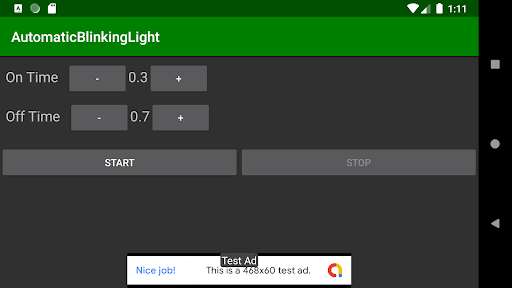 Emulate Automatic Blinking Light from MyAndroid or run Automatic Blinking Light using MyAndroid