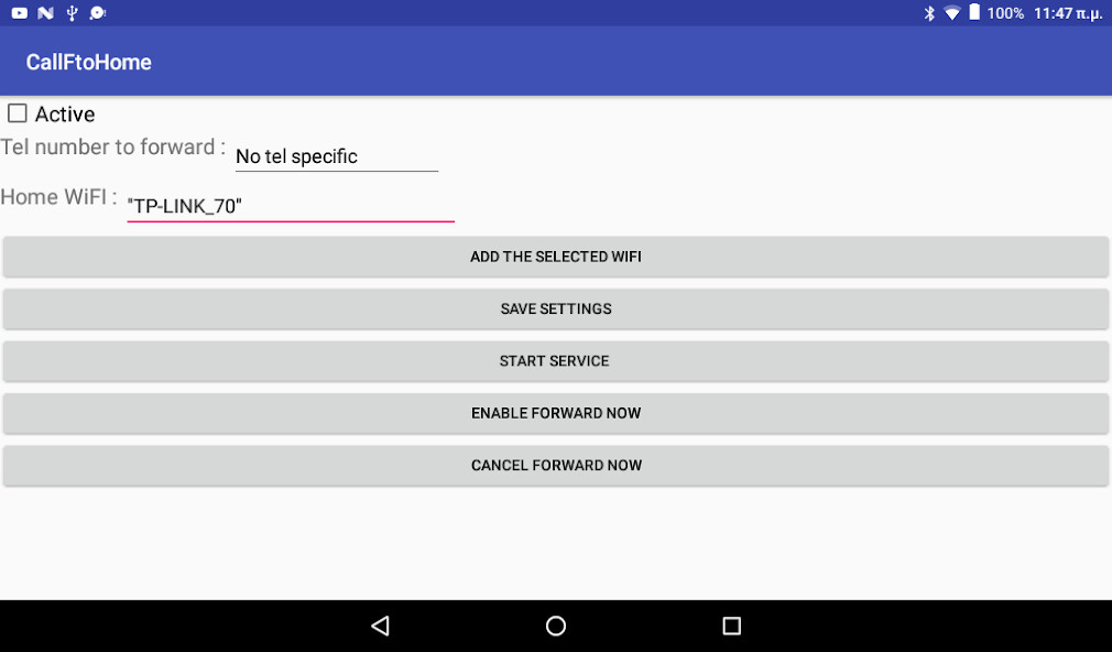 Emulate Automatic Call Forward from MyAndroid or run Automatic Call Forward using MyAndroid