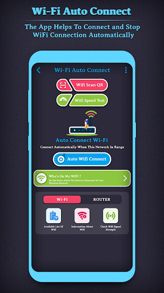 Run android online APK Automatic Connect Wifi from MyAndroid or emulate Automatic Connect Wifi using MyAndroid