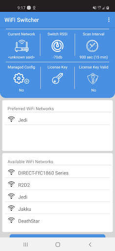 Emulate Automatic WiFi Network Switcher - B2B MDM Utility from MyAndroid or run Automatic WiFi Network Switcher - B2B MDM Utility using MyAndroid