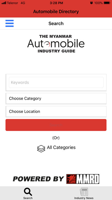Emulate iPhone app Automobile Directory using MyAndroid