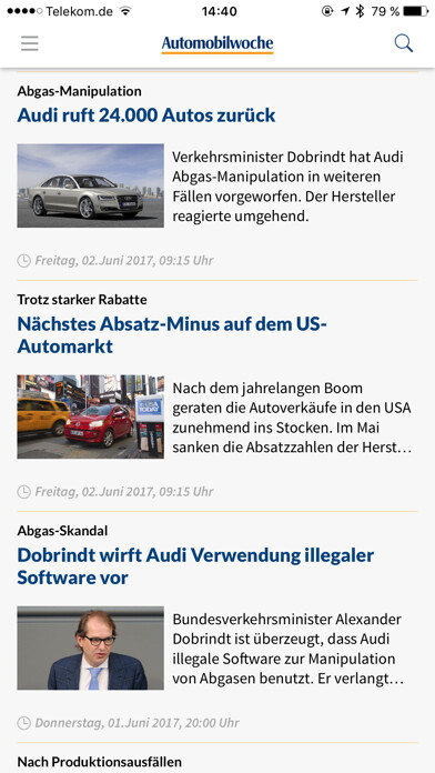 Emulate iPhone app Automobilwoche Nachrichten using MyAndroid Emulate iPhone app Automobilwoche Nachrichten using MyAndroid