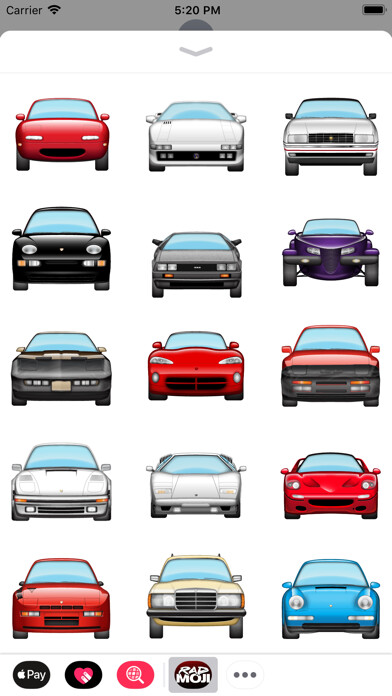Emulate iPhone app Automoji: Radwood using MyAndroid