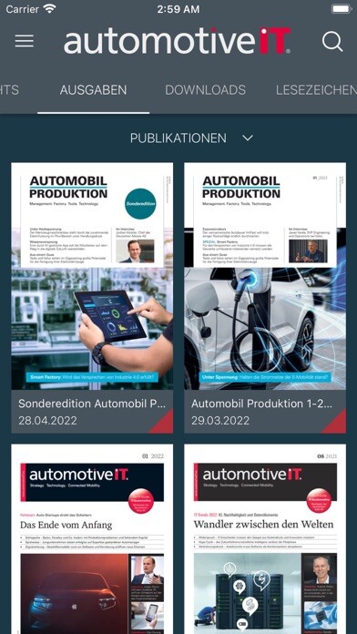 Emulate iPhone app automotive Magazine using MyAndroid
