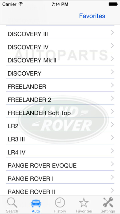 Emulate iPhone app Autoparts for Land Rover using MyAndroid