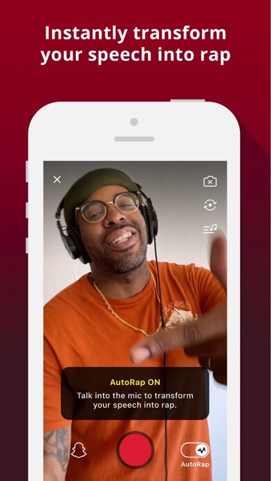 Emulate iPhone app AutoRap by Smule using MyAndroid
