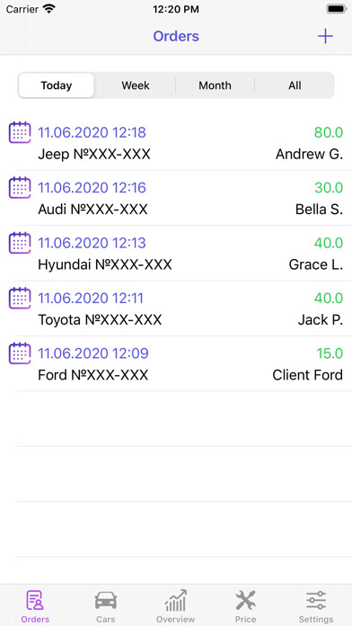 Emulate iPhone app Auto repair: Service Tracker using MyAndroid