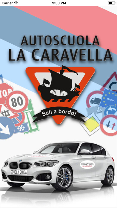 Emulate iPhone app Autoscuola La Caravella using MyAndroid