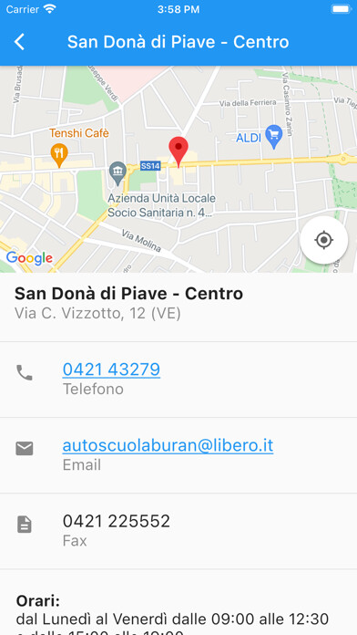 Emulate iPhone app Autoscuole Buran using MyAndroid