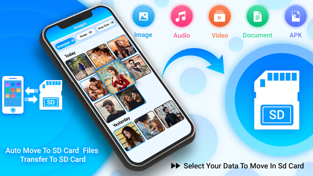 Run android online APK Auto Transfer File To SD Card from MyAndroid or emulate Auto Transfer File To SD Card using MyAndroid